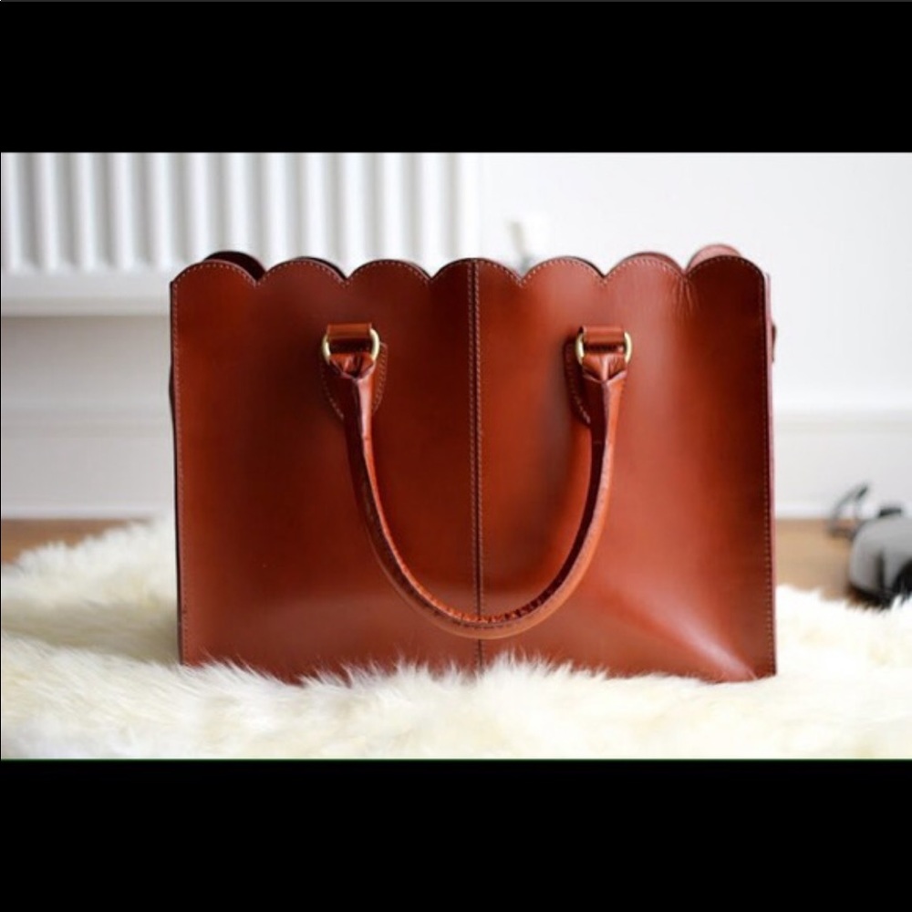 ASOS Leather Scallop Edge Shopper